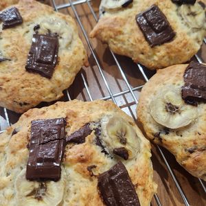 1429781の作ってみた!投稿(バター不要☆【完熟チョコバナナスコーン】材料4つで簡単♩)