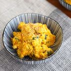 【濃厚かぼちゃの白和え】レンジで簡単！皮ごとで食物繊維◎