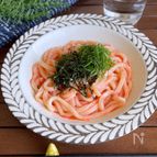 5分でぱぱっと！チンして和えるだけ♪「明太バターうどん」