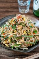 レンジでシャキ旨おつまみ【豆もやしニラのおかか明太ナムル】