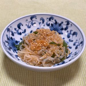 キャピタンの作ってみた!投稿(ちゅるちゅるヘルシー🤩糸こんにゃくのピリうま酢の物💖)