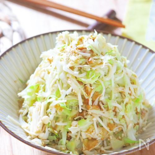レンジで3分【キャベツとえのきの梅おかか和え】旨うまやみつき