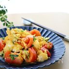 ご飯のおかずに！トマたまふんわり炒め（コンソメ風味）