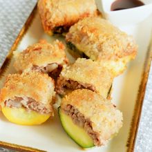 【揚げ焼き】ひき肉とズッキーニのメンチカツ
