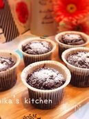 材料3つ♪ふんわり軽くて濃厚♪ヘルシー豆腐チョコマフィン♥︎