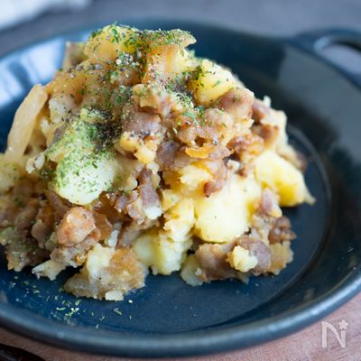 がっつりボリューム♪スタミナ肉ポテサラ