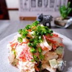 ＼切って混ぜるだけ／カニカマ・白菜・きゅうり明太子サラダ