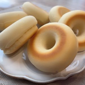 mi♡の作ってみた!投稿(スキムミルク入り【米粉のふわふわ焼きドーナツ】卵なし！ふわッ)