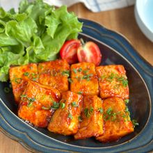 韓国風☆旨辛豆腐ステーキ【コチュジャンソースで♪】