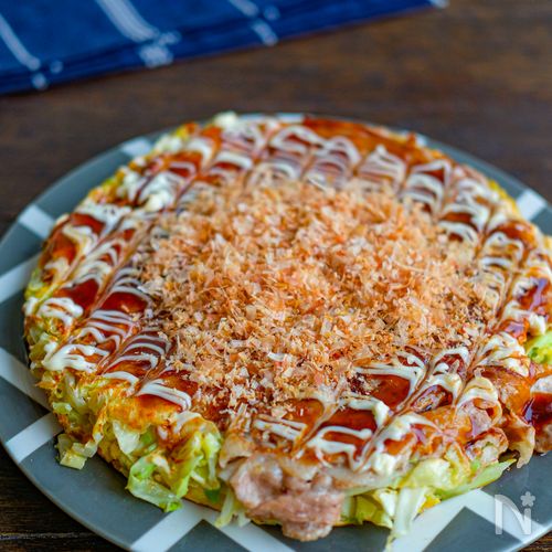 片栗粉でOK!たっぷりきゃべつの豚玉焼き