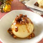 全集中で完食された。丸ごと玉ねぎのくるみ味噌だれ　#レンチン