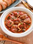 【ワンパン!トマト煮込みハンバーグ】ソースたっぷり♡