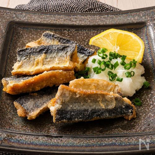 揚げ焼きで簡単!さんまの塩唐揚げ レモンおろし