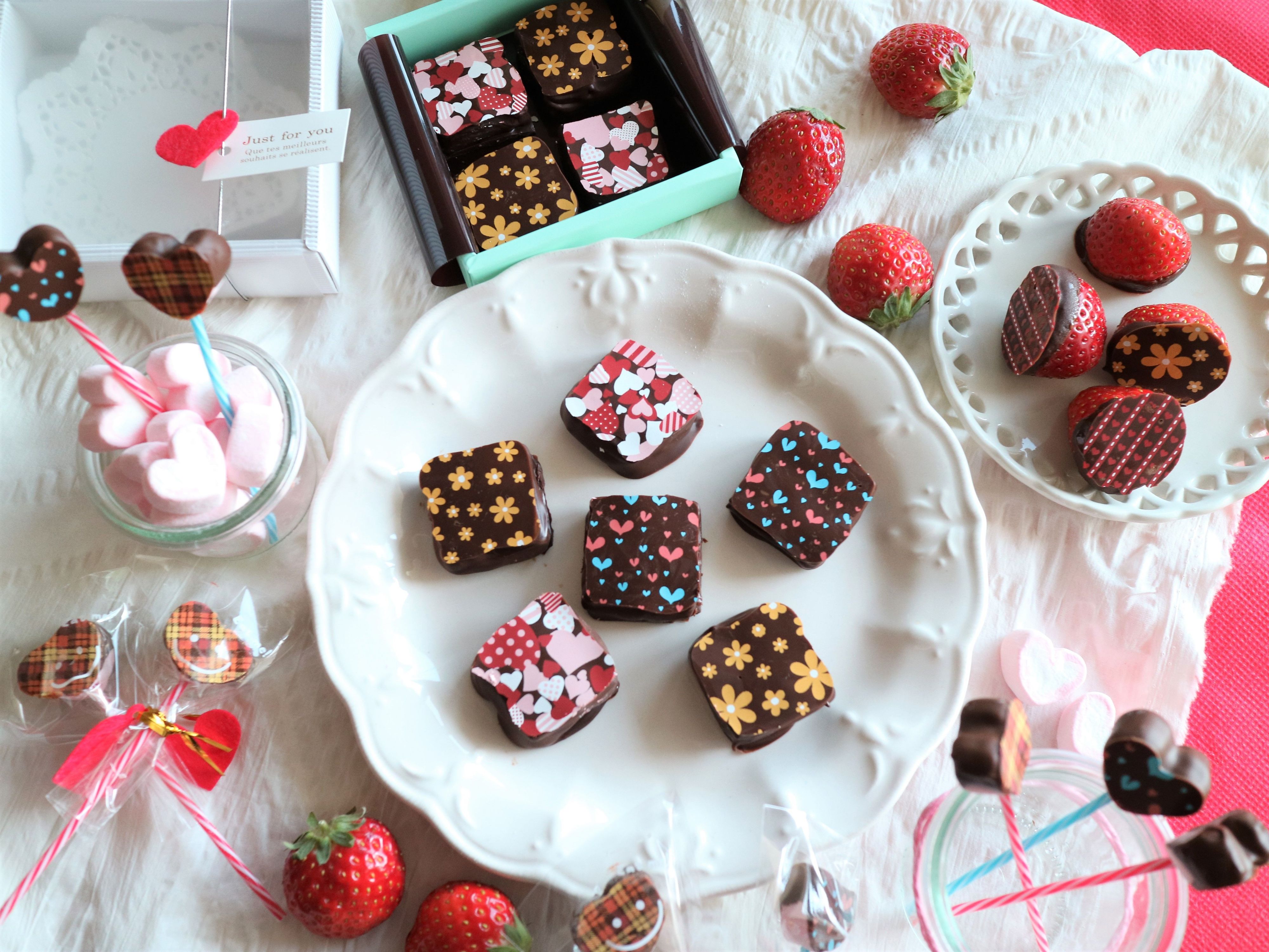 100均の転写シートで簡単に お店みたいなキュートなデコチョコの作り方 レシピサイト Nadia ナディア プロの料理家のおいしいレシピ