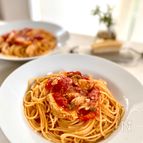 めかじきのトマトソースパスタ