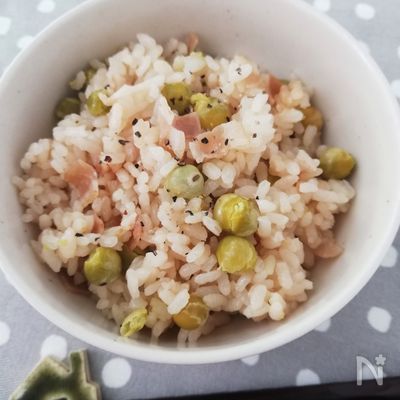 ベーコンで美味しさアップ☆豆ごはん