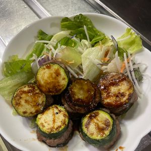 しょうこの作ってみた!投稿(【ズッキーニの甘酢はさみ焼き】じゅわっと絶品おかず♡)