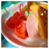こまりこ😃の作ってみた!投稿(私の好きな食べ方♡オリーブオイルでハムチーズフレンチトースト)