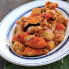 かぼちゃと鶏肉のガリバタ炒め