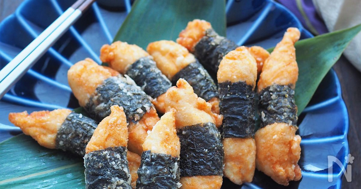 鶏ささみの京風磯辺揚げ