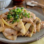 豚肉とうどの生姜焼き。食欲をそそる和風おかず！お弁当にも♪