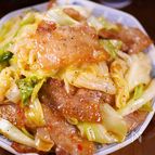 甘～い春キャベツと豚カルビの🤭ピリ辛うま塩にんにく炒め🍚