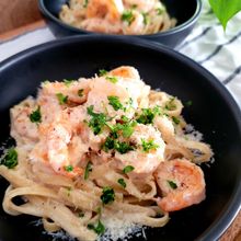 簡単!クリームパスタ”シュリンプアルフレッドソース”