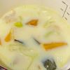 まろやか♪鶏肉とかぼちゃの豆乳味噌汁の工程3