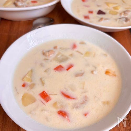 3歳がハマる！市販ルウなし、こく旨ホワイトシチュー🍲