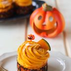 子どもと作る♪米粉のかぼちゃモンブランマフィン～ハロウィン～