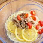 栄養満点◎いわし缶とトマトのにんにくレモンそうめん