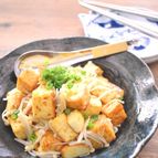 ビールが進む！厚揚げの塩にんにく炒め