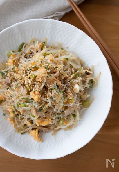 『もやしと青ねぎの春雨サラダ』＃作り置き＃お弁当＃簡単