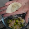 【新感覚】豆乳で食べる、アスパラえび雲呑の工程1