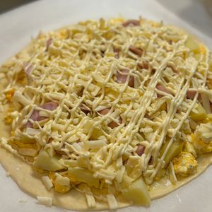 iwackの作ってみた!投稿(【玉ねぎのポテマヨピザ】生地のかわりに玉ねぎで♪ヘルシー激旨)