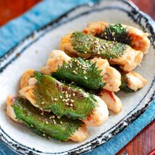 【鶏ささ身の梅しそ巻きスティック】夏にさっぱり♬︎
