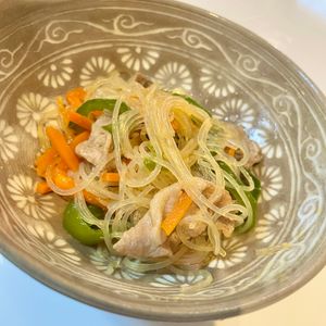 ぱかの作ってみた!投稿(子どもウケ抜群♪【豚こまチャプチェ】お弁当にも◎)