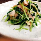 火を使わず、小さなおかず☆豆苗とハムの中華あえ