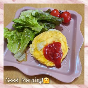 ナムディの作ってみた!投稿(［まんまるチーズオムレツ］レンジで簡単！5分でできる)