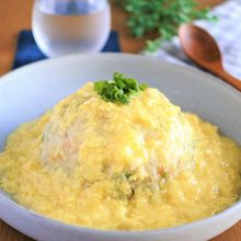 簡単なのに本格中華！「ふわふわ卵あんかけのザーサイ炒飯」