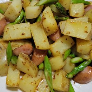 初心者マークの作ってみた!投稿(【新じゃがとウインナーのハニーマスタード】簡単すぎてリピ確!)