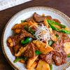 焼肉用肉で豪華に！牛肉と筍のオイスター炒めの工程6