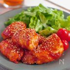 とろ〜りチーズ♡むね肉の韓国風甘辛チキン