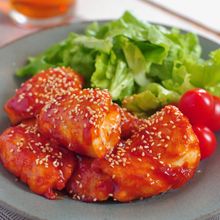 とろ〜りチーズ♡むね肉の韓国風甘辛チキン