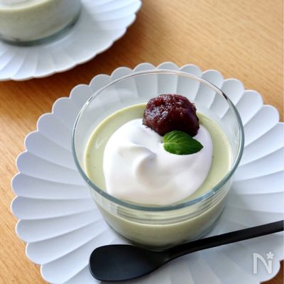 抹茶がなくても♪抹茶ラテババロア