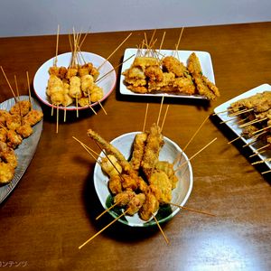 とよやんの作ってみた!投稿(背わただけじゃない海老の下処理と冷めてもサクサク基本の串カツ)