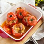 【肉汁あふれる】トマトの肉詰め