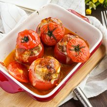 【肉汁あふれる】トマトの肉詰め