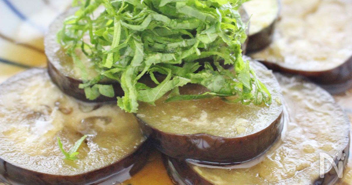 レンジでナスの簡単おつまみ