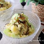 ブロッコリーの茎と塩昆布の和風ポテトサラダ